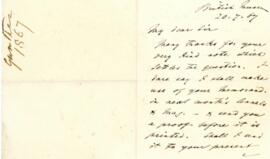 Letter from A Surtees of the British Museum to A Gunther