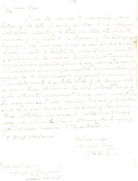 Copy of a letter from Brian Houghton Hodgson to Professor Owen