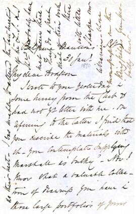 Letter from A Grote to Brian Houghton Hodgson