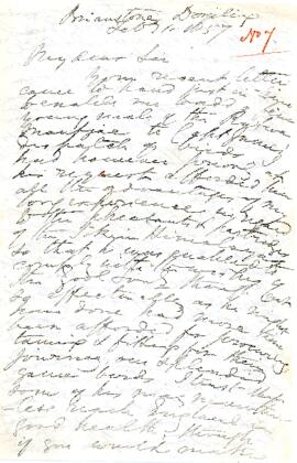 Letter from Brian Houghton Hodgson to unknown correspondent