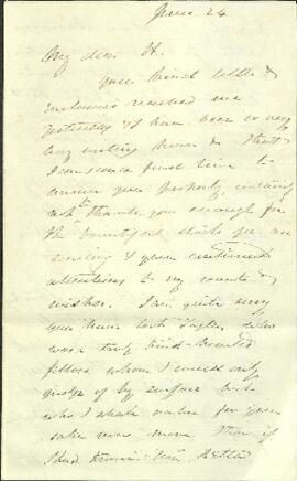 Letter from Joseph Dalton Hooker to Brian Houghton Hodgson