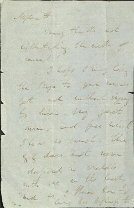 Letter from unidentified sender to Brian Houghton Hodgson