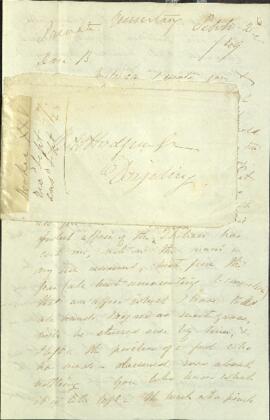 Letter from Joseph Dalton Hooker to Brian Houghton Hodgson