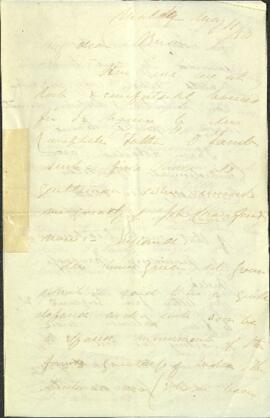 Letter from Joseph Dalton Hooker to Brian Houghton Hodgson